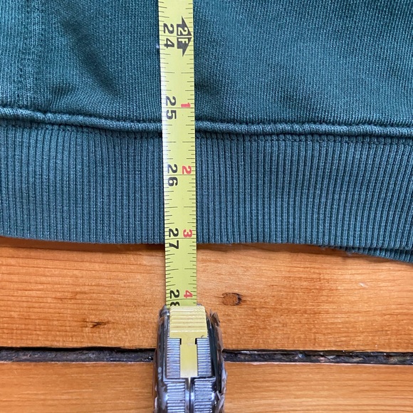 aerie Oversized Green Pullover V Neck Collared Sweatshirt Size Medium - Picture 10 of 12